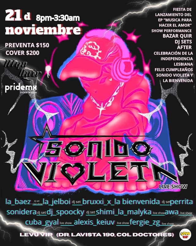 SONIDO VIOLETA (SHOW+PRE Y AFTER)